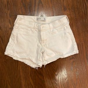 Abercrombie white jean shorts!
